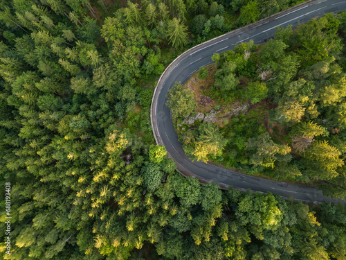 Wallpaper Mural Zakret Smierci in Izerskie mountains, Szklarska Poreba, Poland Torontodigital.ca