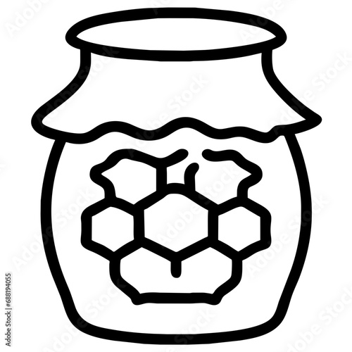 honey jar vector