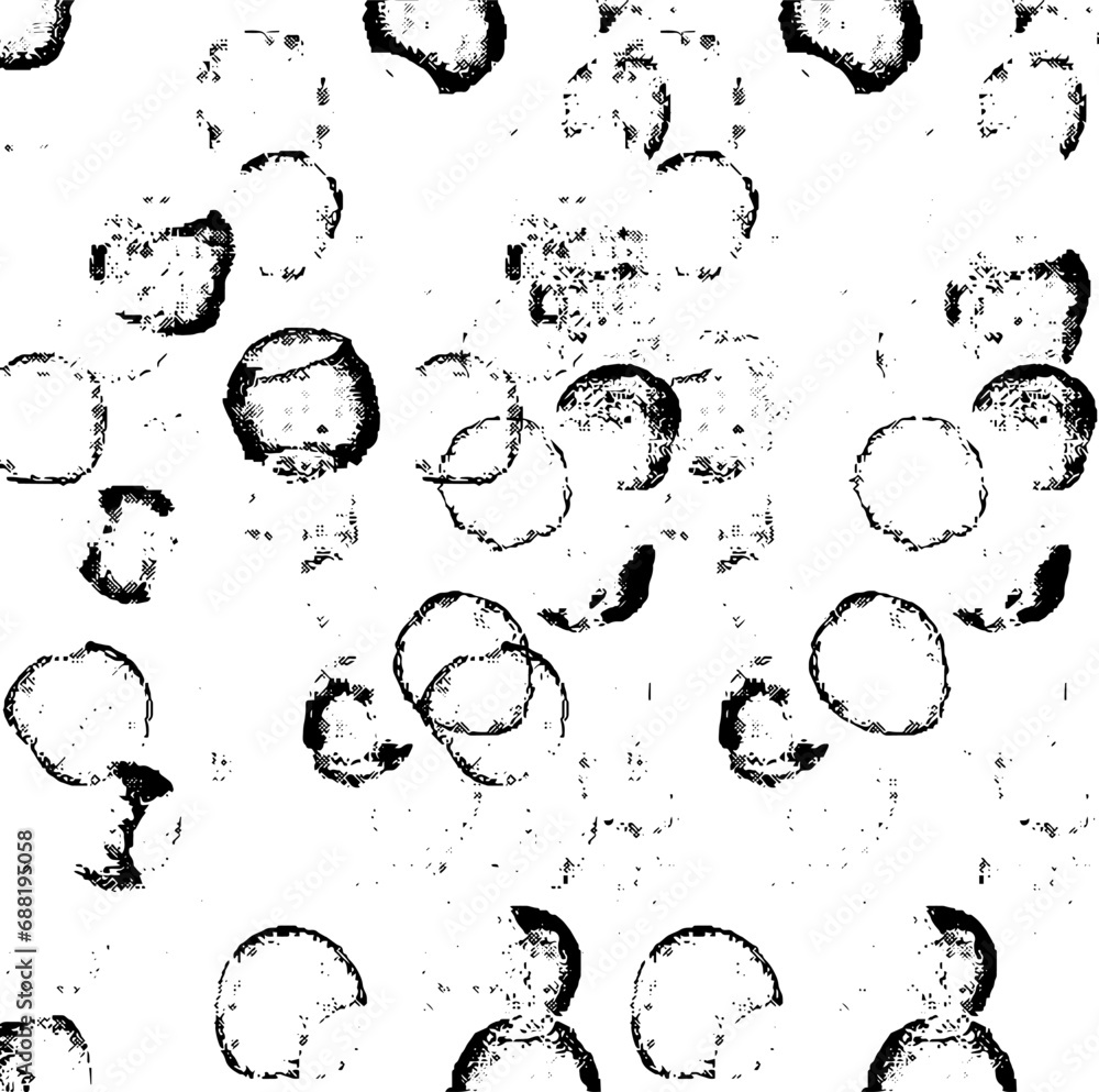 Monochrome texture composed of irregular graphic elements. Distressed uneven grunge background. Abstract vector illustration. Overlay for interesting effect and depth. Isolated on white background. Monochrome texture composed of irregular graphic elements. Distressed uneven grunge background. Abstract vector illustration. Overlay for interesting effect and depth. Isolated on white background.