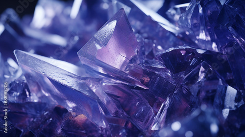 Macro View of Crystallized Organic Structures Background © Michael