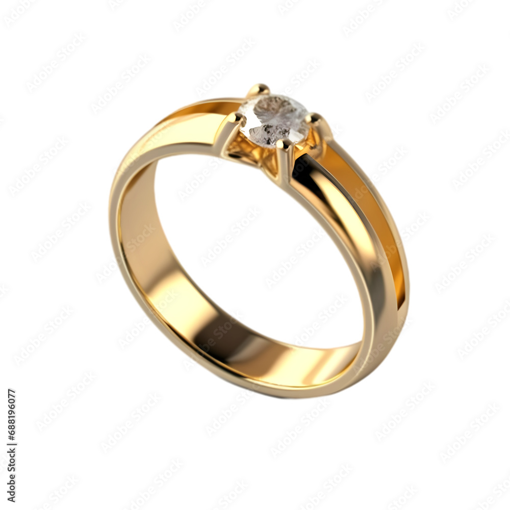 Gold ring isolated on transparent background Gold ring isolated on transparent background