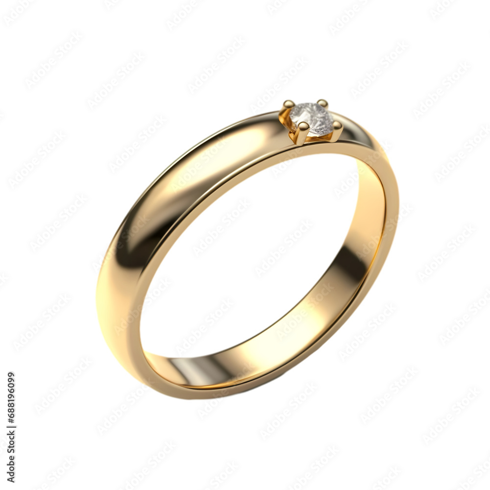 Gold ring isolated on transparent background Gold ring isolated on transparent background