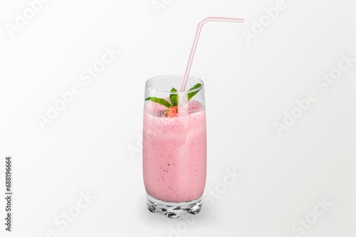 Tasty sweet Iced fruit drink in glass
