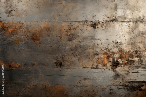 Metal texture with corrosion or rust with space for text.generative ai photo