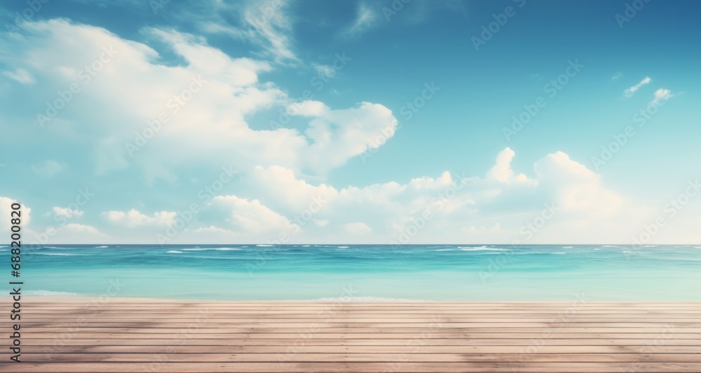 a wood wood beach with sea view,