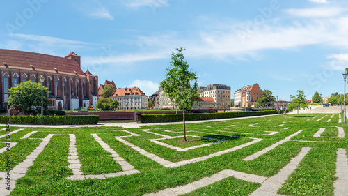Grass maze in Wroclaw