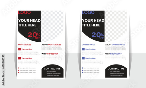 flyer bundle,decoration for exhibition standee and banner template printing presentation and brochure flyer bundle size A4 Easy to use and edit layout  Presentation Creative medical healthcare.