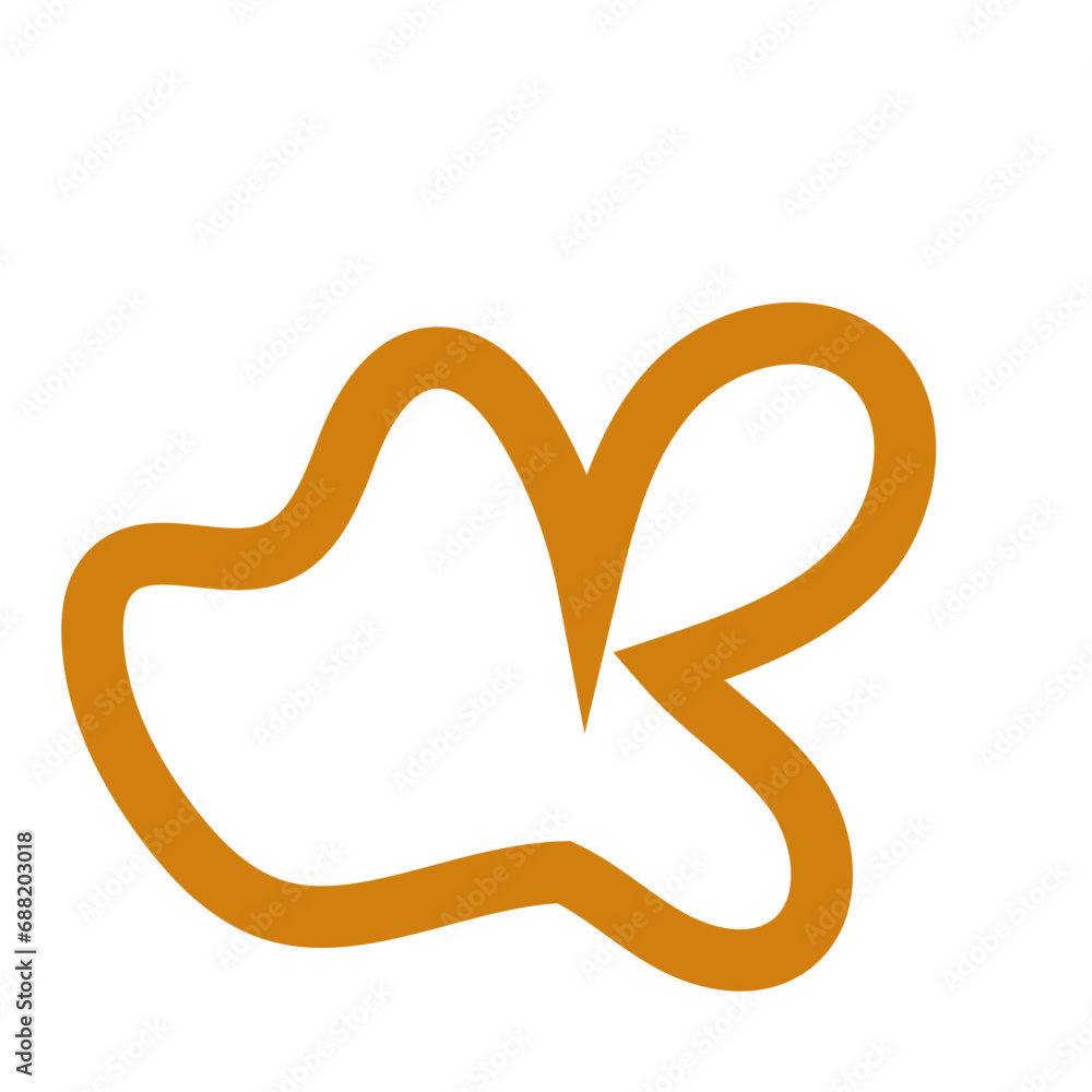 Brown abstract shapes outlines vectors Brown abstract shapes outlines vectors