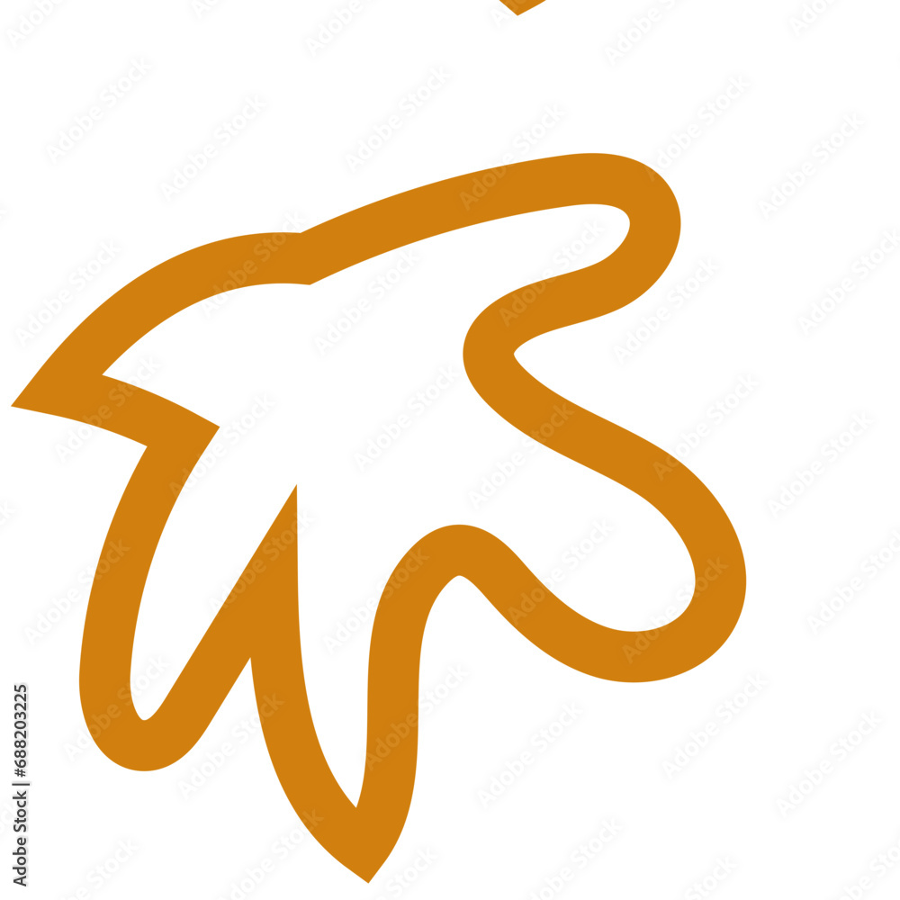 Fototapeta premium Brown abstract shapes outlines vectors 