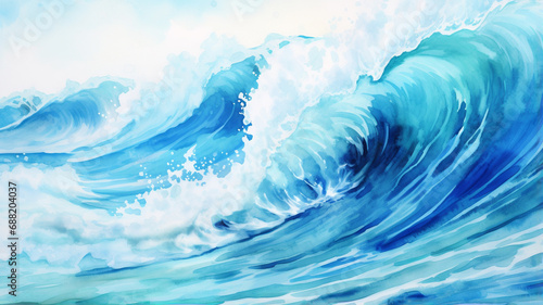 watercolor sea background © Daniel
