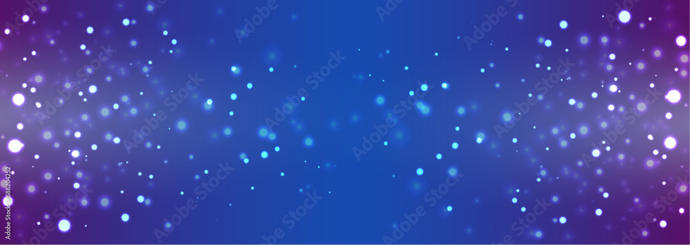 Purple and light blue sparkling banner, bokeh effect. Shaded colour background. Purple and light blue sparkling banner, bokeh effect. Shaded colour background.