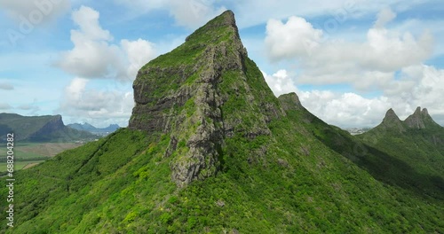 Wallpaper Mural Rempart Mountain Mauritius aerial view Torontodigital.ca