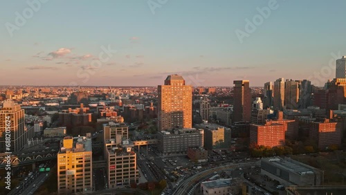 Wallpaper Mural Brooklyn Cityscape Aerial. Drone views from Brooklyn to Manhattan. Aerial Panoramic drone shot of Brooklyn to Manhattan, New York. Manhattan skyline from Brooklyn Bridge. NYC. Manhattan Skyline. Torontodigital.ca