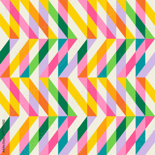 Essential geometric printable seamless pattern with abstract Minimal elegant line form stroke shapes in vibrant colors. Modern simple background in minimalist mid century style vector wall art