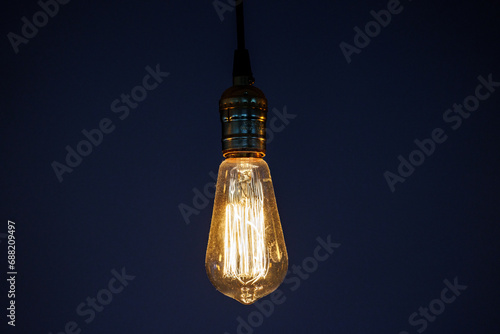 Tungsten light bulb.