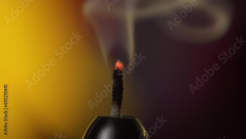 macro shot of blowing out the candle