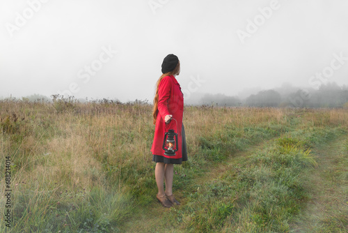 Girl in the fog