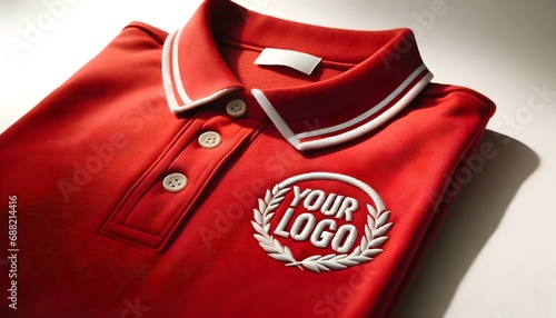 Présentation de chemise pour broderie de logo de marque