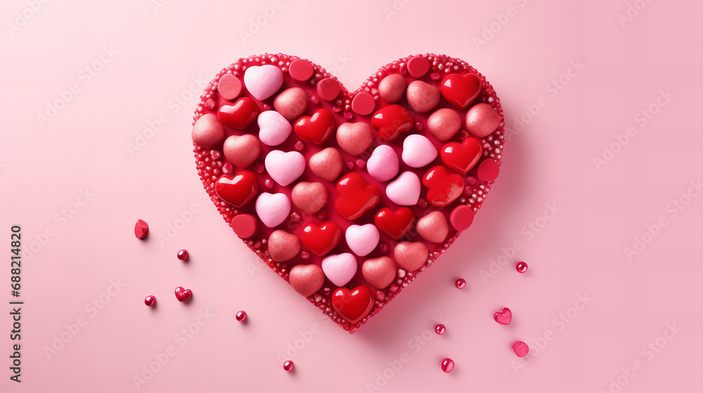 A fiery passion blazes within a heart shaped carmine gem, adorned with delicate red and pink hearts, evoking a wild and vibrant love A fiery passion blazes within a heart shaped carmine gem, adorned with delicate red and pink hearts, evoking a wild and vibrant love