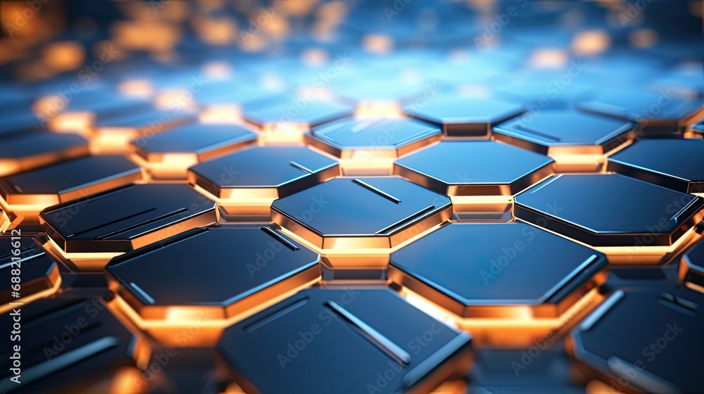 abstract technology hexagonal background in 3D rendering, abstract technology hexagonal background in 3D rendering,