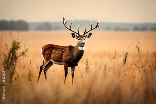 illustration of the deer in the wild photo