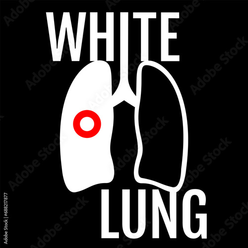 White lung. White lung syndrome. White spots on chest radiographs in affected children. EPS vector illustration.