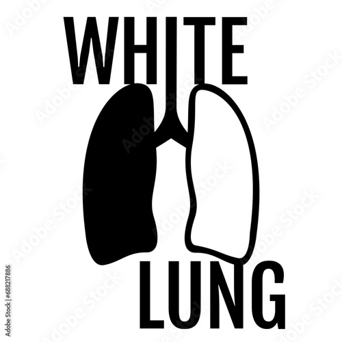 White lung. White lung syndrome. White spots on chest radiographs in affected children. EPS vector illustration.