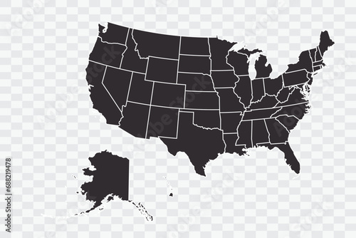 USA Map iron Color on White Background quality files Png