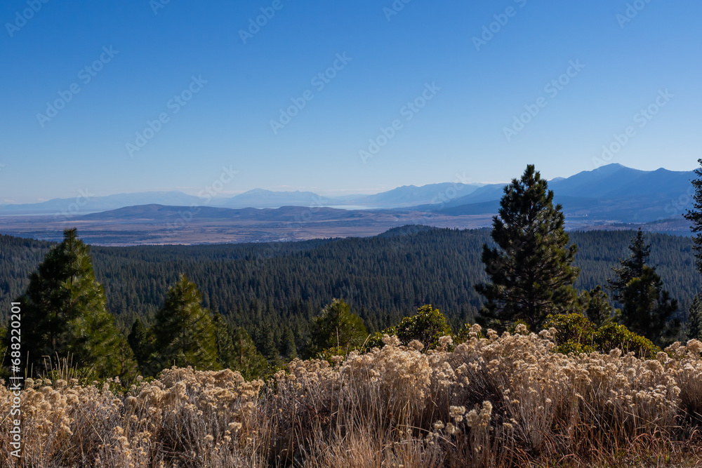 Sierra Nevada landscape, view from above