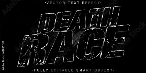 Darken Death Race Vector Fully Editable Smart Object Text Effect