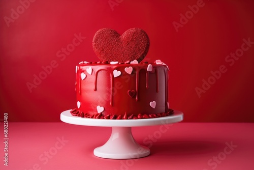 A Valentines Day Cake on a ...
