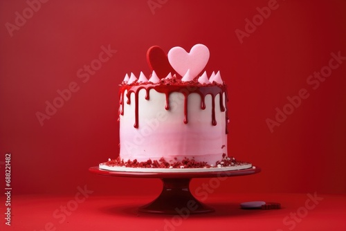 A Valentines Day Cake on a ...