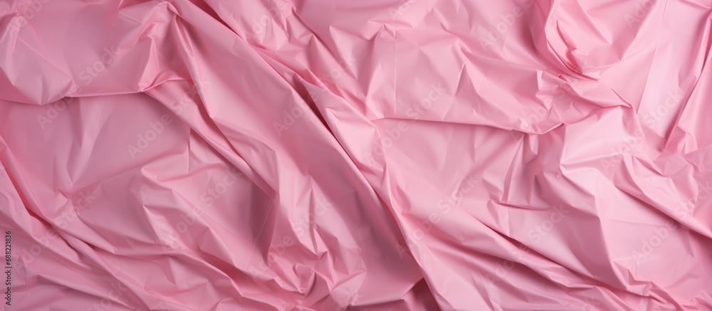 Pink crumpled paper background. Generative AI Pink crumpled paper background. Generative AI