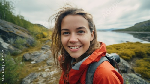 Young woman going for a nature walk