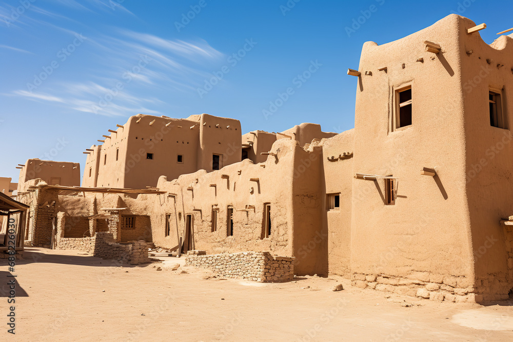 Document the traditional mud-brick architecture of the historic city of Diriyah Document the traditional mud-brick architecture of the historic city of Diriyah