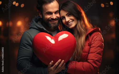 Romantic moment, couple wit...