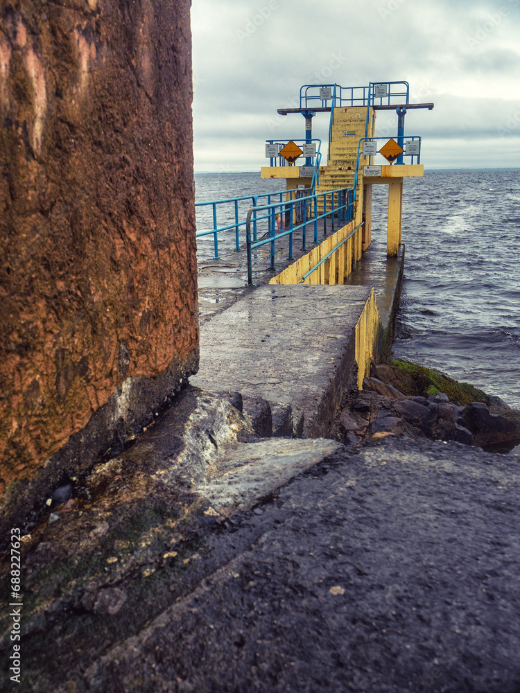 Famous Blackrock diving board in Salthill area of Galway city, Ireland