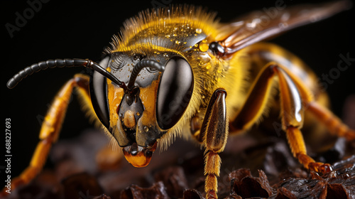 The vivid detail and texture of a bee's eye, showcase the interplay of natural lighting and color, embodying the essence of luxury photography. © Alex
