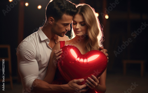 Romantic moment, couple wit...