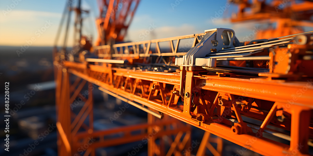 Fototapeta premium Approach to tower crane