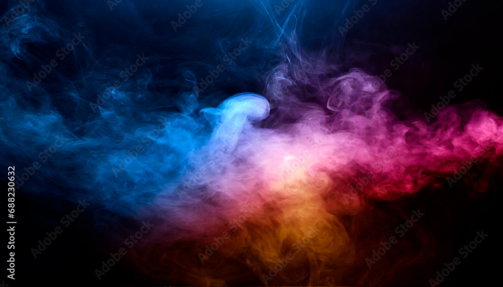 Colorful abstract smoke background. AI Generated