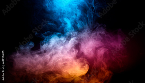 Colorful abstract smoke background. AI Generated