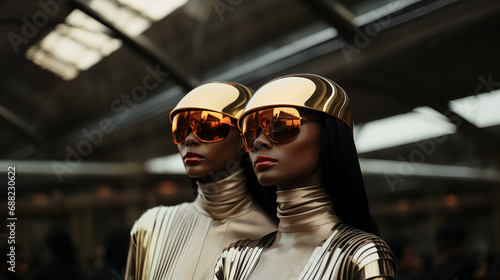 Afrofuturism, Women in Gold, Fashion Editorial photo