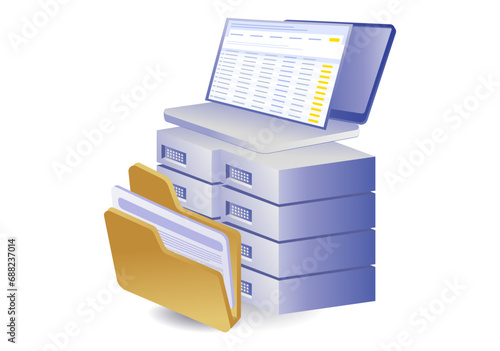 Cloud servers hosting stored data