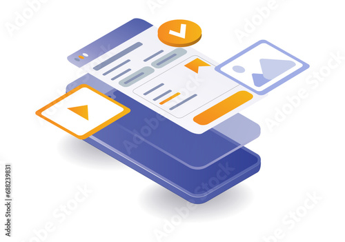 Test smartphone application technology developer concept