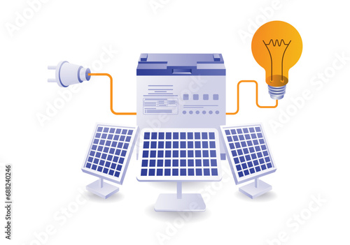 Solar panel energy storage management