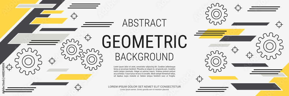 Obraz premium Digital technology vector concept illustration. Abstract geometric style background. Design for banner, booklet, brochure cover, flyer