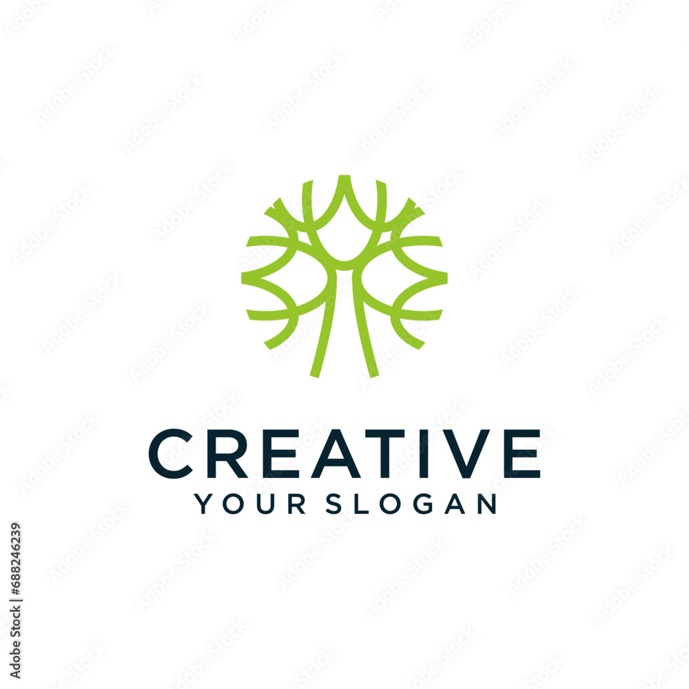 simple modern tree logo design simple modern tree logo design