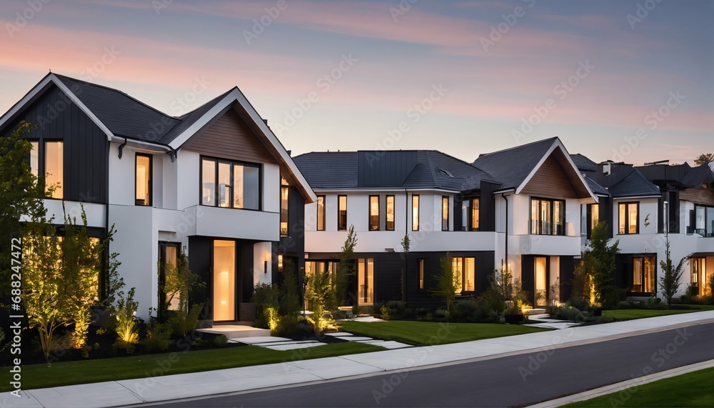 Contemporary modular townhouses - minimalist residential architecture Contemporary modular townhouses - minimalist residential architecture