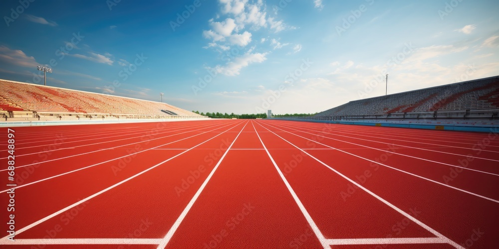 Pristine running track. Ready for sports events